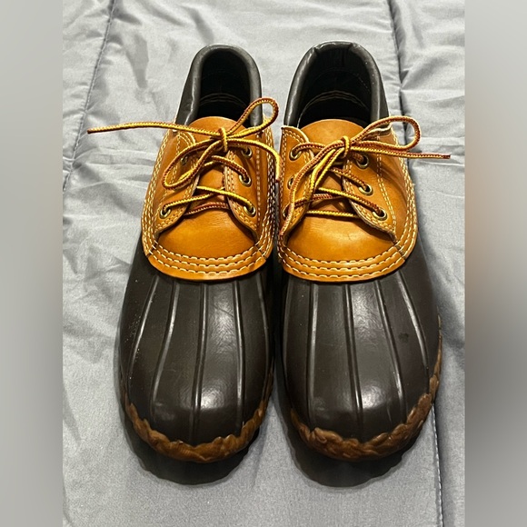 L.L. Bean Maine Duck Hunting Shoes Leather Rubber Waterproof Classic Size 8 - Picture 2 of 7